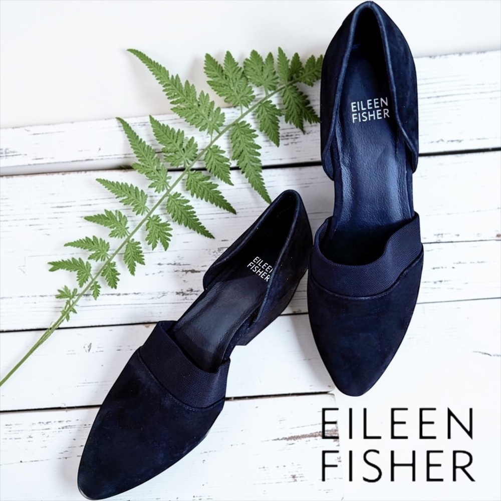 Eileen Fisher Size 7.5 Black Hilly d'Orsay Pumps NEW!